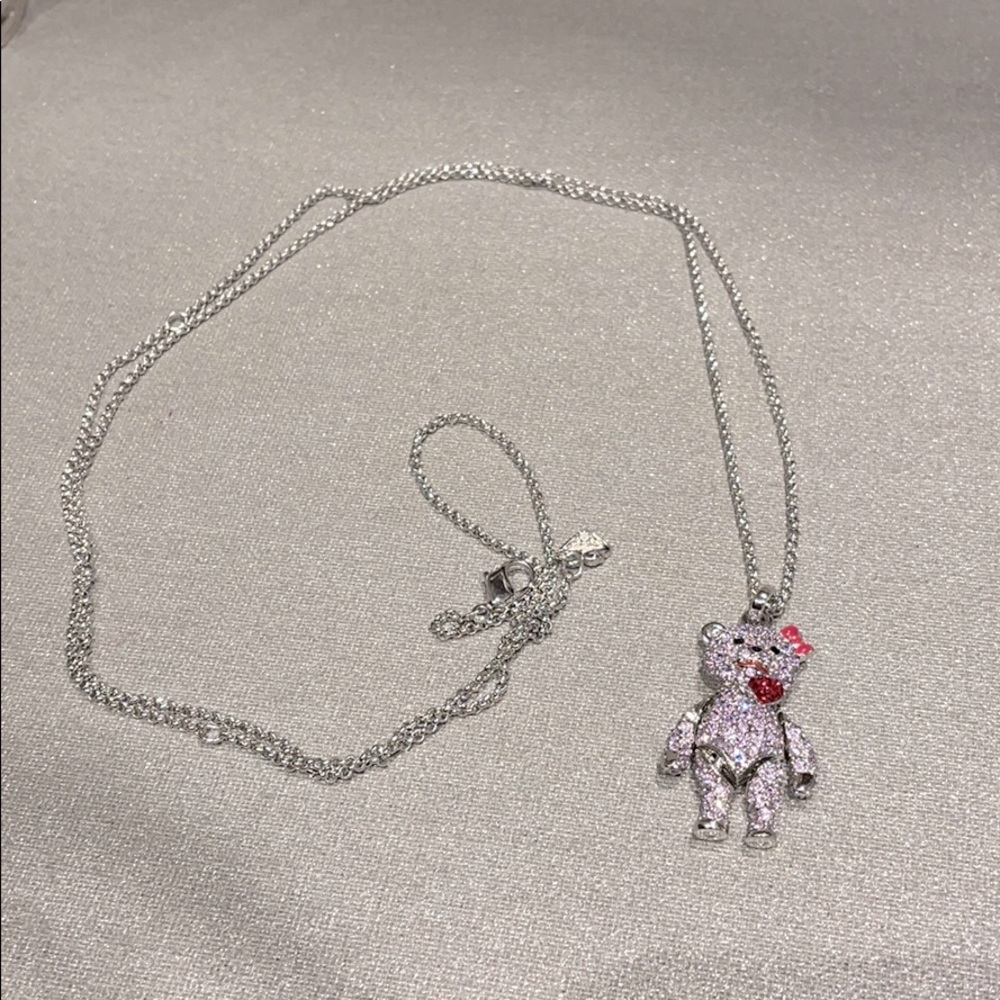 Swarovski teddy bear necklace